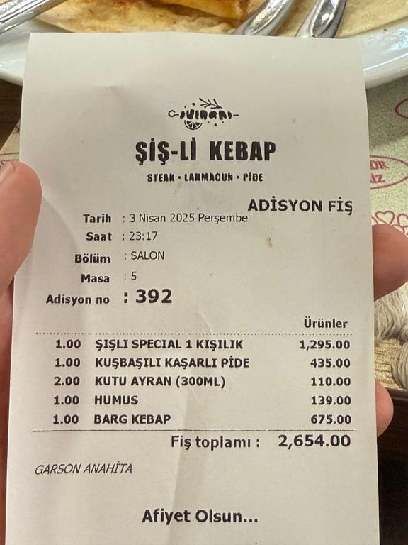 Şişli kebap restaurant