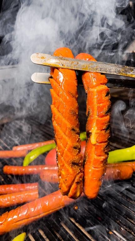 Kırmızı Et Steak Burger Sosis fotoğraf 2